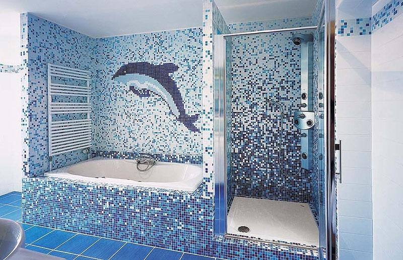 Как выполняется отделка ванной комнаты мозаикой своими руками