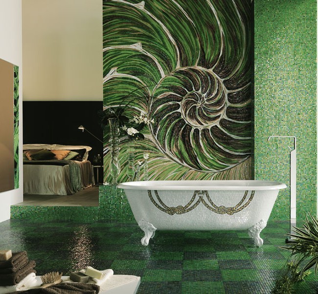 Идеи дизайна для ванной комнаты с использованием плитки-мозаики